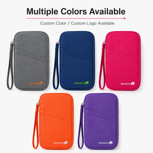 Porta Pasaportes <span class=keywords><strong>de</strong></span> Viaje RFID con Logotipo Personalizado, Cartera Impermeable <span class=keywords><strong>de</strong></span> Oxford con Múltiples Bolsillos, Organizador <span class=keywords><strong>de</strong></span> Pasaportes con Correa para la Muñeca - Product Image 5