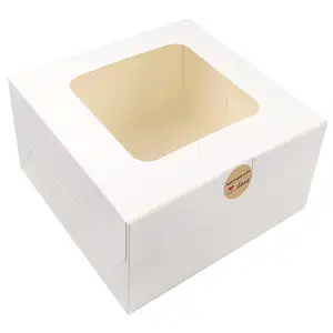 customize kraft food cheese cake white paper box packaging for bakery