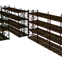 Système de rayonnage à palettes robuste en acier, rayonnage de stockage industriel, montage facile, réglable pour le stockage en vrac