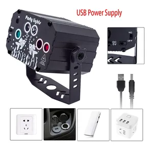 Projecteur LED Laser à Motif <span class=keywords><strong>Aurore</strong></span>, Lampe Disco à Haute Luminosité, Alimentation USB, Contrôle Vocal, Idéal pour Fêtes, Mariages, Anniversaires - Product Image 5