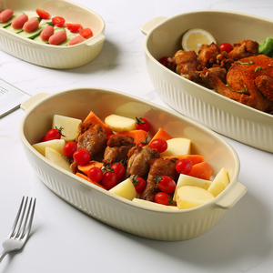 Vassoi da Forno in Ceramica Rettangolari Ecologici Personalizzati e Piatti Adatti al Forno per Uso Domestico e Regali Decorativi - Product Image 6