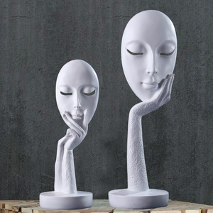 Mestieri della resina Creativo Umano Astratta Viso per la Casa e L'ufficio Decorazione - Product Image 4