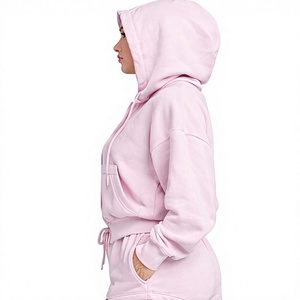Nouveautés 2026 : Ensemble 2 pièces pour femme, survêtement streetwear d'hiver en molleton bouclette, comprenant un sweat à capuche ample et un pantalon, 100% coton - Product Image 5