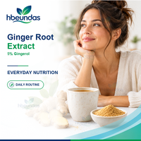 Extrait de gingembre en poudre HBEUNDAS 5% Gingérol Qualité Alimentaire OEM Marque Privée Ingrédient Extrait Végétal Vente en Gros