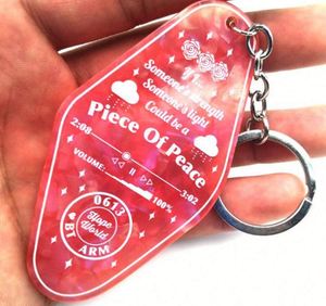 <b>Custom</b> logo Promotional Blank Plastic Retro Vintage Motel Hotel Room <b>Keychain</b> - Product Image 6