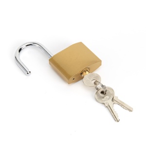 पीतल रंग चित्रित लोहे के पैडलॉक जंग प्रतिरोध विरोधी चोरी ताले इनडोर और आउटडोर उपयोग - Product Image 6