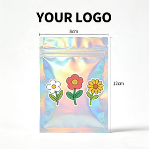 Digit Print <strong>Bags</strong> Cute Holographic <strong>Rainbow</strong> Three Side Seal <strong>Bag</strong> for Kawaii Sticker Packaging With Strong Visual Appeal - Product Image 2