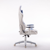 Chaises d'ordinateur en cuir de luxe bon marché colorées de haute qualité chaise de jeu blanche ergonomique pivotante à LED RVB