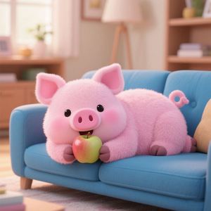 Cerdito de Peluche Rosa, Diseño Moderno, Personalizado, Precio Accesible, Juguete de Peluche - Product Image 1