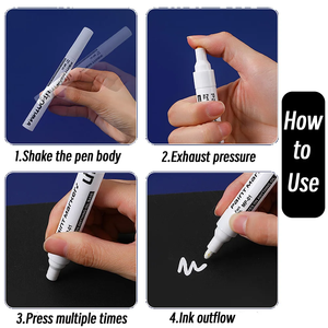 Stylo de retouche de peinture pour voiture 12 couleurs, séchage rapide, imperméable, marqueur de peinture pour réparation de rayures et pneus - Product Image 4