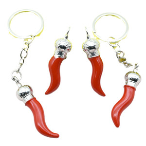 Llaveros de Cuerno Cornicello, Amuleto de la Suerte de Cuerno Rojo Italiano, Colgantes para Bolsos de Niña, Recuerdo de Viaje de Italia, Regalo, Llavero de Pimiento Rojo - Product Image 4