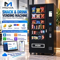 Petite machine distributrice entièrement automatique pour aliments et boissons, avec écran tactile, gestion cloud, équipement de vente au détail réfrigéré pour