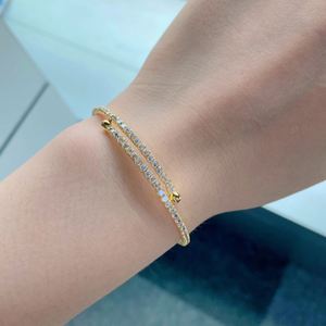 Dylam New Designer Fine Jewelry 18K <b>Gold</b> Plated 5A Cubic Zirconia <b>Bangle</b> Classic Tennis Bracelet Bracelets for Women - Product Image 5