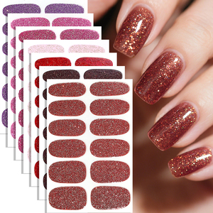 All'ingrosso a basso prezzo 12 viaggi facile applicare alla rinfusa 2D plastica Glitter potere Nail Art adesivo - Product Image 4