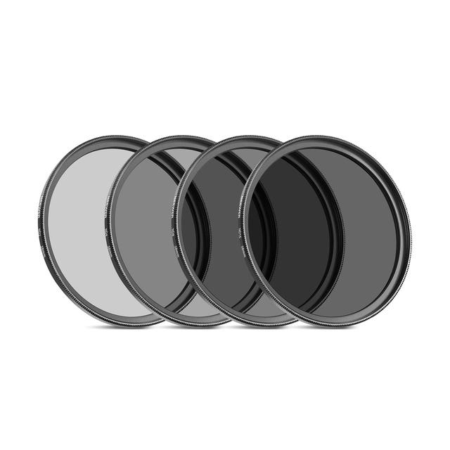 NEEWER 49mm ND Lens Filter Kit Glass ND2 ND4 ND8 ND16 Filter Set for Cameras