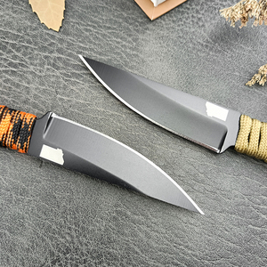 Ngoài Trời Nhỏ Thẳng Săn Bắn Câu Cá Đa-Mục Đích Cắm Trại Rau Trái Cây Dao 440C Lưỡi Thép Nylon Dây Xử Lý - Product Image 2