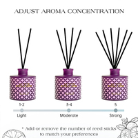 Diffuseur de parfum d'ambiance de luxe 120 ml en gros, désodorisant et purificateur d'air pour salle de bain, ensemble diffuseur à bâtonnets