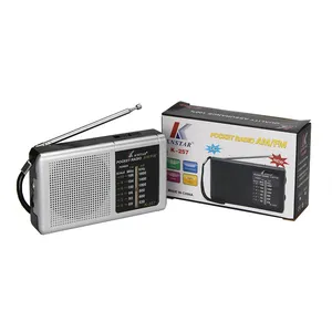 K-257 bateria operado am fm rádio mini rádio compo com fone de ouvido alta sensibilidade DSP rádio de bolso