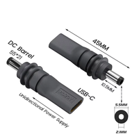 USB-C-Buchse auf DC5521-Stecker/DC-Buchse auf DC-Stecker Stromadapter für PD100W-Anschluss Ladeadapter mit Hohlstecker