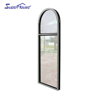 Superhouse Marco ultra estrecho personalizado a prueba de huracanes Marco de aluminio de impacto Ventanas Ventana arqueada de aluminio