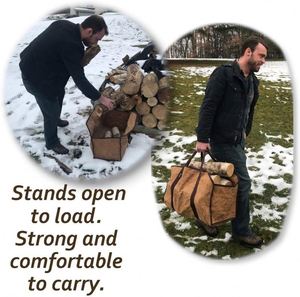 Free Sample <b>Carrier</b> Bag Oxford Cloth Canvas Outdoor Camping Wood <b>Log</b> <b>Carrier</b> Match Bag Package Tote Holder for Outdoor - Product Image 6