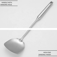 Wok résistant à la chaleur en acier inoxydable Cuisine Cuisine service ensemble d'ustensiles fabricants écumoire louche Spaghetti ensemble de râteaux