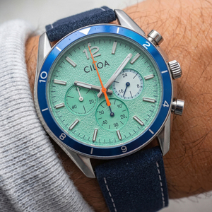 Montre chronographe à quartz CILOA pour homme, cadran analogique, bracelet en acier inoxydable, étanche, montre sport pour usage quotidien - Product Image 1