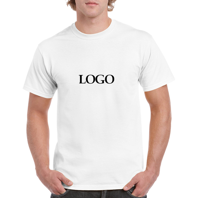 Wholesale 180gsm 100% Cotton Blank Tshirt Custom LOGO Printing Plain White T Shirts for Men