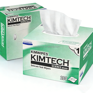 Lingettes de nettoyage sans poussière pour fibre optique FTTH Kimtech 34155 Kimwipes pour câbles, ultra-absorbantes, à faible teneur en poussière, 100% - Product Image 2