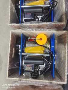 Electric Winch 500-1000kg Mini 220V Micro <strong>Hoist</strong> 20m Steel Wire Rope Sling Remote Control New 500kg 1Ton - Product Image 6