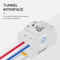 Manhua MES1-63NS/2P Din Rail Uninterrupted Power ATS Dual Power Automatic 63A Transfer Switch Tipe PC Saklar Rumah Tangga Din Rail