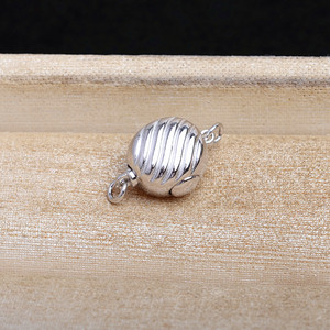 Accesorios de Plata S925 para Collar y Pulsera de Perlas, Cierre de Botón con Hebilla Diagonal 5650, Fornituras y Componentes de Joyería - Product Image 4