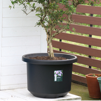 Jardinières rondes durables pour jardin extérieur Grand pot de fleurs en plastique pour arbres potagers