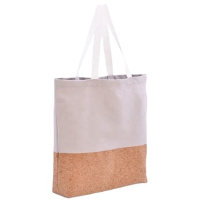 Elegant Economic Custom <b>Unique</b> Design 12oz Cotton Canvas Cork Tote <b>Bag</b> Soft Canvas Cotton Handle Shopping <b>Bag</b> With Own Logo - Product Image 3