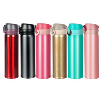 Precio al por mayor: Termo de acero inoxidable con tapa de rebote de 350ml y 500ml, con logotipo personalizado y hebilla.