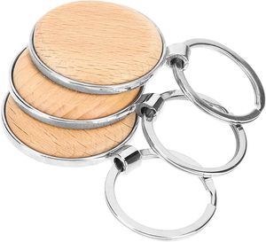 Porte-clés en bois en alliage de zinc écologique avec logo personnalisé, impression UV double face et base métallique pour la publicité - Product Image 1