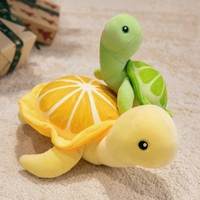 Jouet en peluche tortue orange amusant et mignon avec rembourrage en coton PP, design créatif en forme de coquille d'agrumes pour le soulagement du stress et la décoration de la maison, idéal comme cadeau