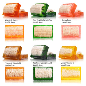 Savon exfoliant personnalisé OEM infusé au loofah, curcuma, vitamine B5, arbre à thé et parfum <span class=keywords><strong>citron</strong></span> pour le soin du corps - Product Image 4