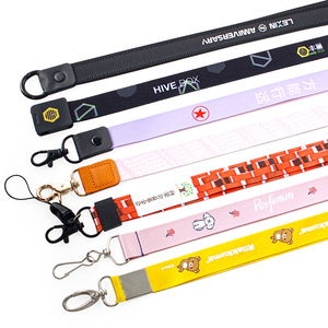 Custom Design <b>Polyester</b> Eco-friendly Woven <b>Lanyards</b> Custom Logo Low MOQ Colorable <b>Lanyards</b> - Product Image 1
