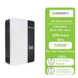 <span class=keywords><strong>Growatt</strong></span> <span class=keywords><strong>SPF3500ES</strong></span> Onduleur DC/AC 3kW Marque de pointe Hors réseau pour système solaire domestique Monophasé 48VDC 230V Efficacité 93% - Product Image 1