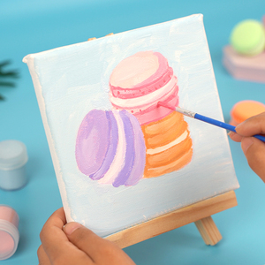 WingArt Quality 12 Macaron Color <span class=keywords><strong>Gouache</strong></span> Paint Set pour enfants Non toxique et polyvalent <span class=keywords><strong>sur</strong></span> toile papier <span class=keywords><strong>verre</strong></span> emballé dans une boîte - Product Image 4