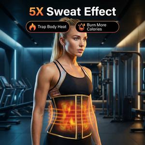 <span class=keywords><strong>Ceinture</strong></span> de sudation épaissie pour femme avec boutons, pour le sport, le yoga et le sauna - Product Image 2