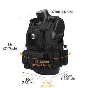 Chalecos Tácticos de Poliéster, Nuevo Diseño, Personalizados, para Entrenamiento al Aire Libre, Negros, Molle, Liberación Rápida, Portaplacas - Product Image 6