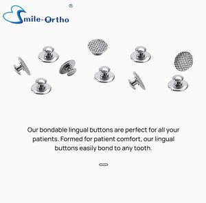 Bottone linguale dentistico ortodontico legabile con Base rotonda/quadrata per vendita calda <span class=keywords><strong>MIM</strong></span> un pezzo bottone linguale da - Product Image 4