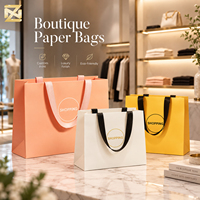 Sacs cadeaux de luxe noirs, roses et blancs pour vêtements, petits sacs de vente au détail, sacs shopping en papier personnalisés pour entreprises avec votre propre logo