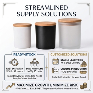 Custom Logo Glass 200ml 320ml 430ml Capacity Available Matte Gloss <strong>Candle</strong> Jar With Bamboo Lid For Packing <strong>Candle</strong> - Product Image 6