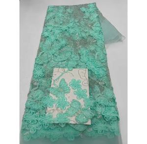 Nuevos Productos en Oferta, Precio al por Mayor, Tela con Flores 3D para Vestidos, Lentejuelas, Encaje Francés, <span class=keywords><strong>Ropa</strong></span> <span class=keywords><strong>de</strong></span> Encaje - Product Image 2