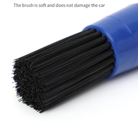 Kit de 5 brosses de nettoyage automobile avec trou de suspension pour le nettoyage des roues, de l'intérieur et de l'extérieur