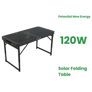 潜在新能源可伸缩太阳能电池板即插即用太阳能充电桌