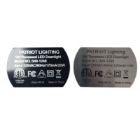 Plaque signalétique en aluminium brossé durable, texte sérigraphié, logo personnalisé, anti-contrefaçon, pour badge de marque de machines